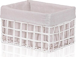 The Mia Braid Beyaz 26x18 cm Hasır Organizer Sepet