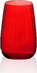 The Mia BRD0122 Kırmızı 600 ml Cam Su Bardağı