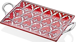 The Mia Corallo Kırmızı 47x27 cm Servis Tepsisi