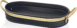 The Mia GLN0081 Galvin Siyah 54x24 cm Tepsi