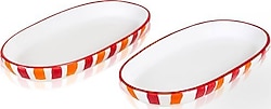 The Mia Joy 2'li 11x21 cm Oval Servis Tabağı