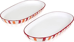 The Mia Joy 2'li 17x30 cm Oval Servis Tabağı