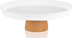 The Mia Limoges 22x6 cm Ahşap Ayaklı Tabak