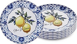 The Mia Odore Di Limone ODL0001 19 cm 6'lı Pasta Tabağı