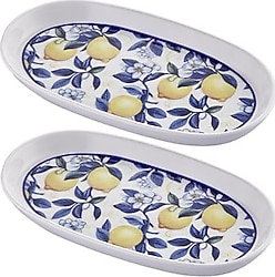 The Mia Odore Di Limone ODL0012 2'li Oval Servis Tabağı