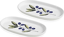 The Mia Olivos 26 cm 2'li Oval Servis Tabağı