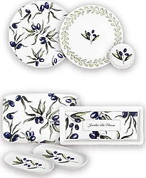 The Mia Olivos Set 2 19 Parça 6 Kişilik Kahvaltı Takımı