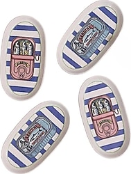 The Mia Palma 17 cm 4'lü Oval Servis Tabağı