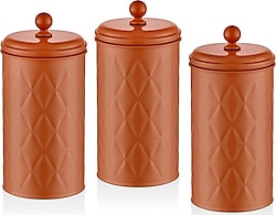 The Mia Prizma Terracota 1.20 lt 3'lü Kavanoz