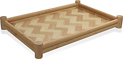 The Mia Wicker TPS0071 41x28 cm Bambu Tepsi