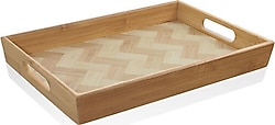 The Mia Wicker TPS0074 33x23 cm Bambu Tepsi