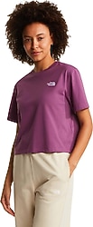 The North Face Evolution Simple Dome NF0A8FDHG4Y1 Mor Kısa Kollu Bisiklet Yaka Crop Tişört