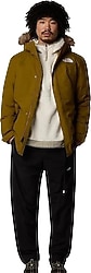 The North Face Zaneck NF0A4M8H1OB1 Kapüşonlu Kürklü Yeşil Erkek Mont