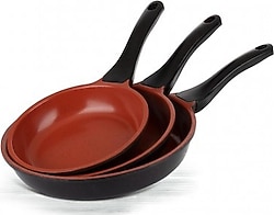 Thermoad Red Diamond 20-24-28 cm 3'lü Tava Seti