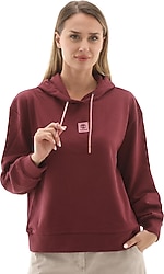 Timberland Stack Logo Loopback Kapüşonlu Kadın Sweatshirt