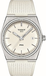 Tissot PRX 40mm T137.410.17.011.00 Beyaz Kauçuk Kordon Erkek Kol Saati