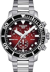 Tissot Seastar 1000 Chronograph T120.417.11.421.00 Çelik Kordon Kırmızı Erkek Kol Saati
