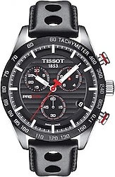 Tissot PRS 516 Chronograph T100.417.16.051.00 Deri Kordon Siyah Erkek Kol Saati