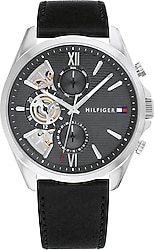 Tommy Hilfiger Baker TH1710644 Deri Kordon Siyah Erkek Kol Saati