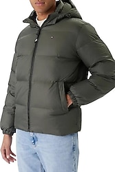 Tommy Hilfiger Jeans Essential Down DM0DM19786 Kapüşonlu Erkek Şişme Mont
