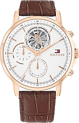 Tommy Hilfiger Stewart TH1710606 Deri Kordon Kahverengi-Rose Gold Erkek Kol Saati