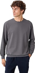 Tommy Life 88363-12 Koyu Gri Erkek Sweatshirt