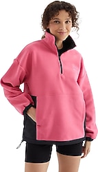 Tommy Life 97236 Yarım Fermuarlı Kadın Oversize Polar
