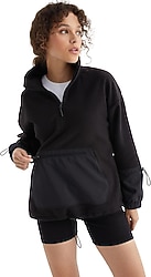Tommy Life 97238 Yarım Fermuarlı Kadın Oversize Polar