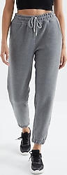Tommy Life Yüksek Bel Basic Bağcıklı Jogger Polar Kadın Eşofman Altı 94622