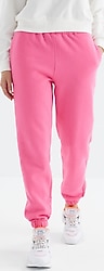 Tommy Life Yüksek Bel Rahat Form Basic Jogger Pembe Kadın Eşofman Altı 94624