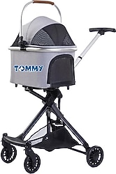 Tommy 83x48.5x110 cm Gri Kedi Köpek Arabası