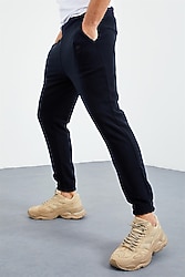 Tommy Life Gizli Fermuarlı Rahat Form Jogger Polar Erkek Eşofman Altı 84866