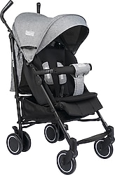 Tommybaby Luppo Black Tam Yatar Gri Baston Bebek Arabası