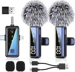 Torima H68 2'li Type-C - Lightning Kablosuz Yaka Mikrofonu