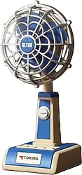 Torima Retro F49 Mini Mavi Masaüstü Şarjlı Vantilatör