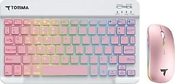 Torima TMK-09 Pembe RGB Kablosuz Klavye Mouse Seti