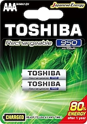 Toshiba 950 mAh 2'li Şarjlı AA Kalem Pil