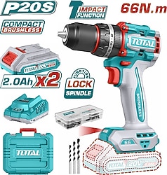 Total Tools TIDLI20668E Çift Akülü 2 Ah Darbeli Matkap