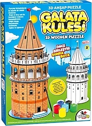 Totteriq Galata Kulesi Ahşap 3D Puzzle 8210 Maket Seti