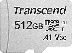 Transcend TS512GUSD300S Class 10 UHS-I U3 A1 V30 512 GB Micro SD Kart