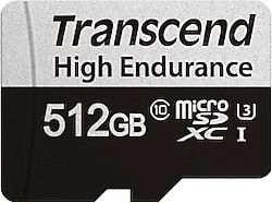 Transcend TS512GUSD350V Class 10 UHS-I U3 V30 512 GB Micro SD Kart