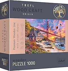 Trefl Golden Gate Üzerinde Gün Batımı 1000 Parça Ahşap Puzzle 20164