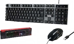 Trio TRK200 RGB Kablolu Oyuncu Klavye Mouse Seti