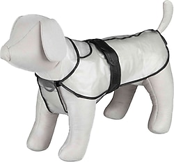 Trixie 34 cm Şeffaf Transparan Siyah Bilyeli Köpek Yağmurluğu