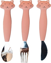 Trixie Mrs. Cat Silikon Çatal Kaşık Bıçak Seti