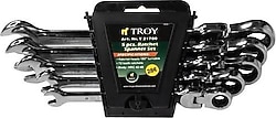 Troy T21700 Mafsallı Cırcırlı 5 Parça Kombine Anahtar Seti