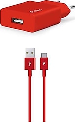 Ttec SmartCharger 2SCS20CK Type-C Kablolu Kırmızı Şarj Aleti