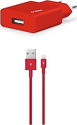 Ttec SmartCharger 2SCS20LK Şarj Aleti ve 2.1A Lightning Kablo Kırmızı