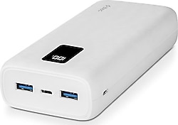 Ttec PowerSlim Trio LCD Beyaz 20000 mAh Hızlı Şarj Powerbank