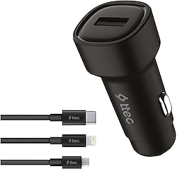 Ttec SmartCharger 2CKS30TS 12 W 3in1 Kablolu Hızlı Araç Şarj Aleti